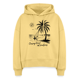 Boxy Frauen Bio Hoodie -stay salty- - Hellgelb
