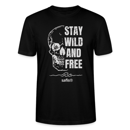 Windsurf T Shirt Herren safis® -wild and free- Unisex T-Shirt CRAFTER - Schwarz
