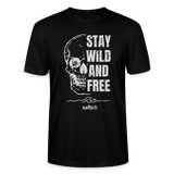 Windsurf T Shirt Herren safis® -wild and free- Unisex T-Shirt CRAFTER - Schwarz