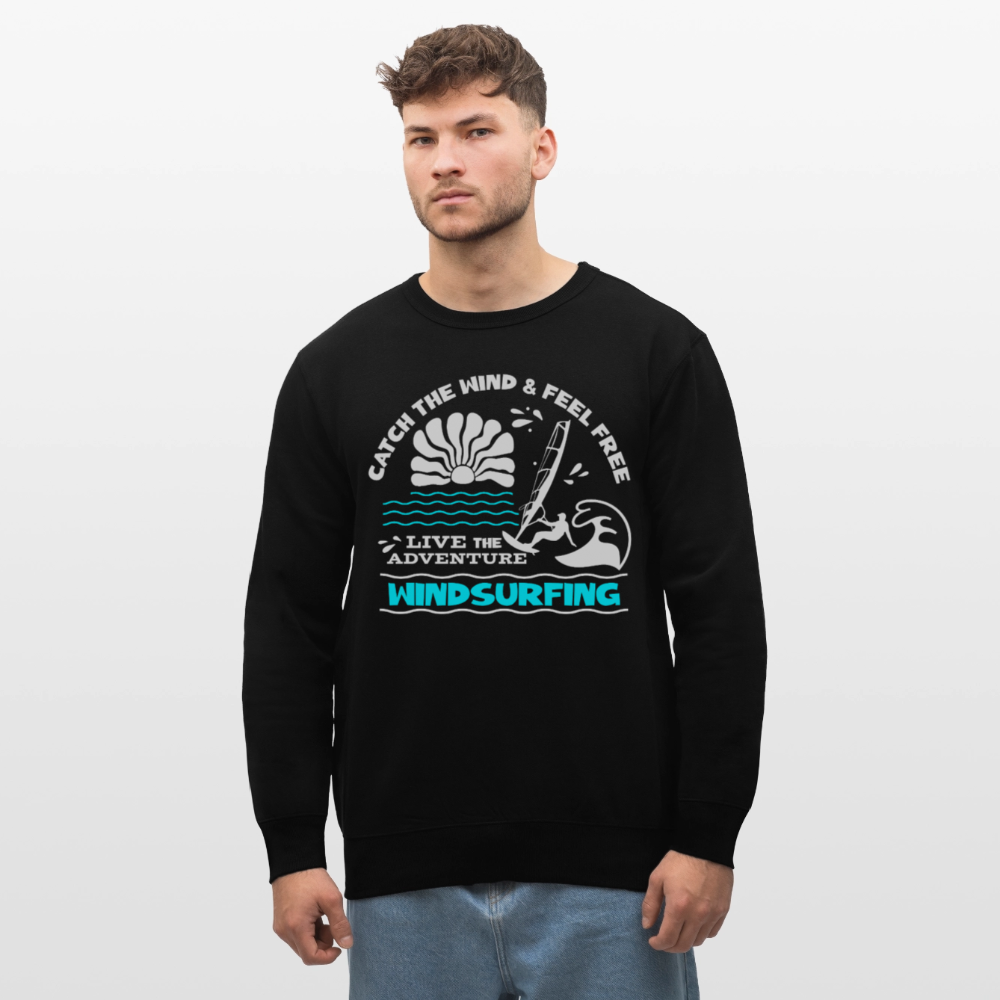 Unisex Bio-Sweatshirt ROLLER -adventure- - Schwarz