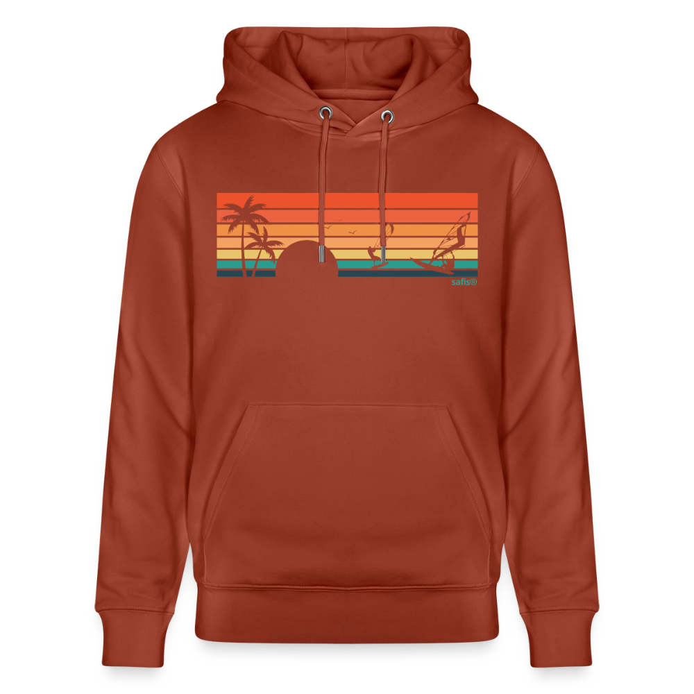safis® nachhaltige Surfmode -sunset- Unisex Bio-Hoodie CRUISER - Terrakotta
