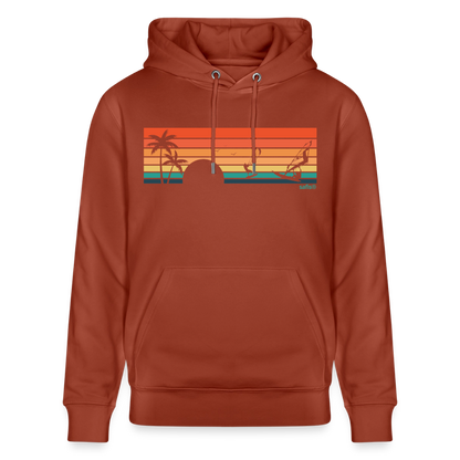 safis® nachhaltige Surfmode -sunset- Unisex Bio-Hoodie CRUISER - Terrakotta