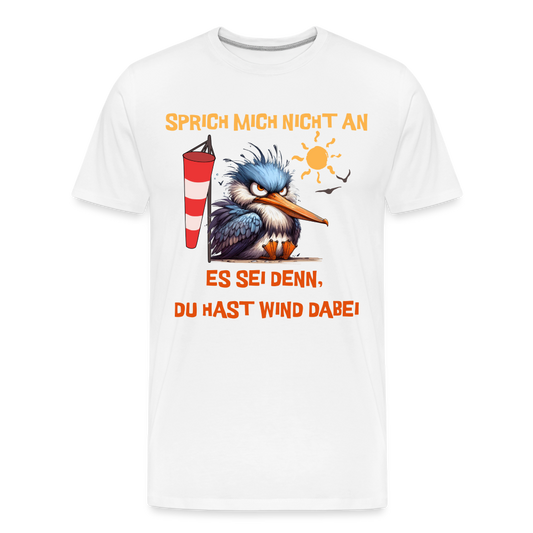 Männer Premium Bio T-Shirt -sprich mich nicht an- - Weiß