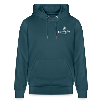 safis® Windsurfer Unisex Bio-Hoodie Cruiser -Ocean Replay- - Dunkles Petrol