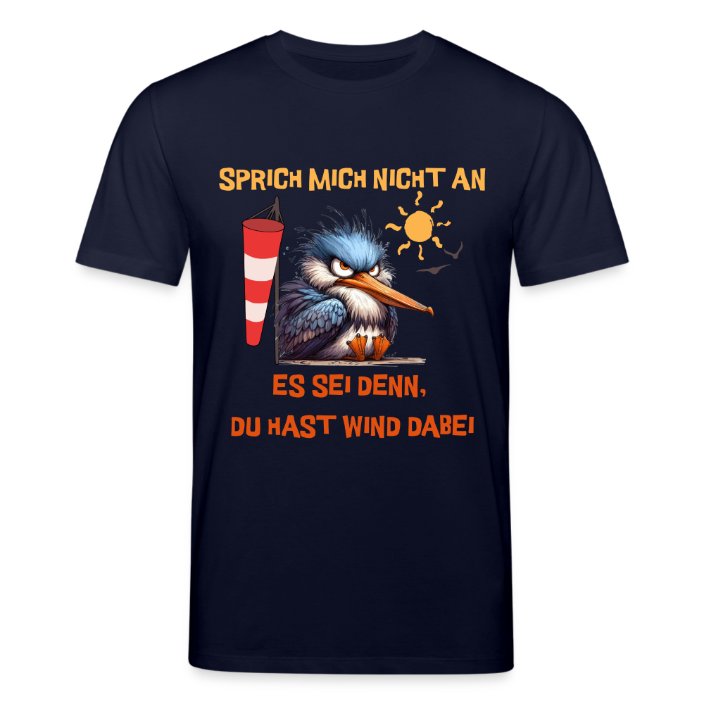 Männer Bio-T-Shirt -sprich mich nicht an- - Navy