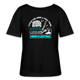 Relaxed Rundhals Frauen Bio-T-Shirt -adventure- - Schwarz