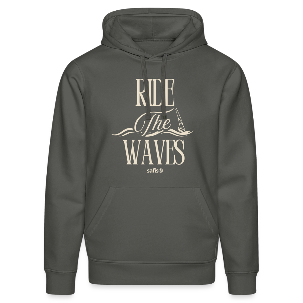 Unisex Bio-Hoodie DRUMMER -ride the waves- - Anthrazit