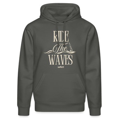 Unisex Bio-Hoodie DRUMMER -ride the waves- - Anthrazit