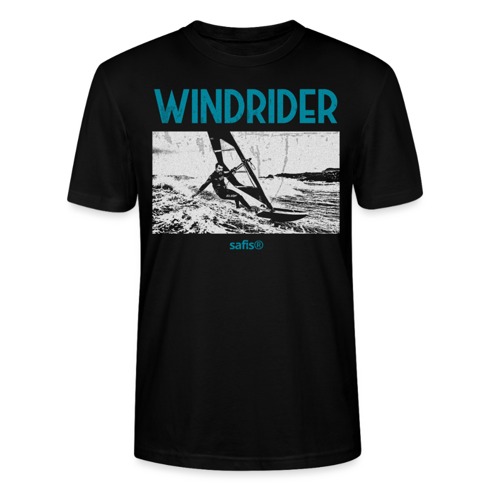 Windsurf T-Shirt safis®  -Windrider- Unisex T-Shirt CRAFTER - Schwarz