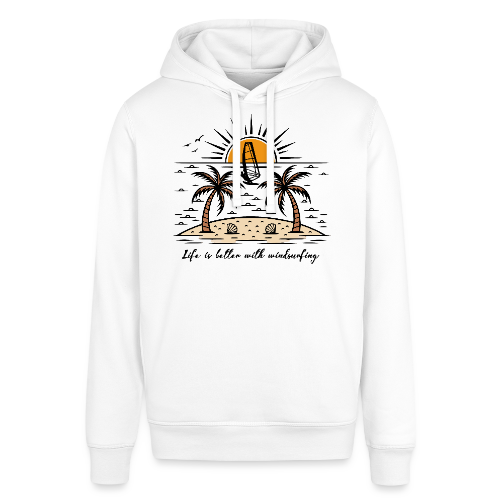Unisex Bio-Hoodie -better life- - Weiß