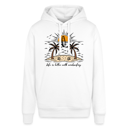 Unisex Bio-Hoodie -better life- - Weiß