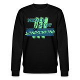 Männer Bio-Sweatshirt -never stop windsurfing- - Schwarz