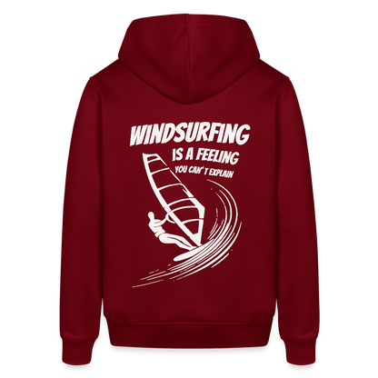 Unisex Bio-Hoodie -you can´t explain- - Burgunderrot