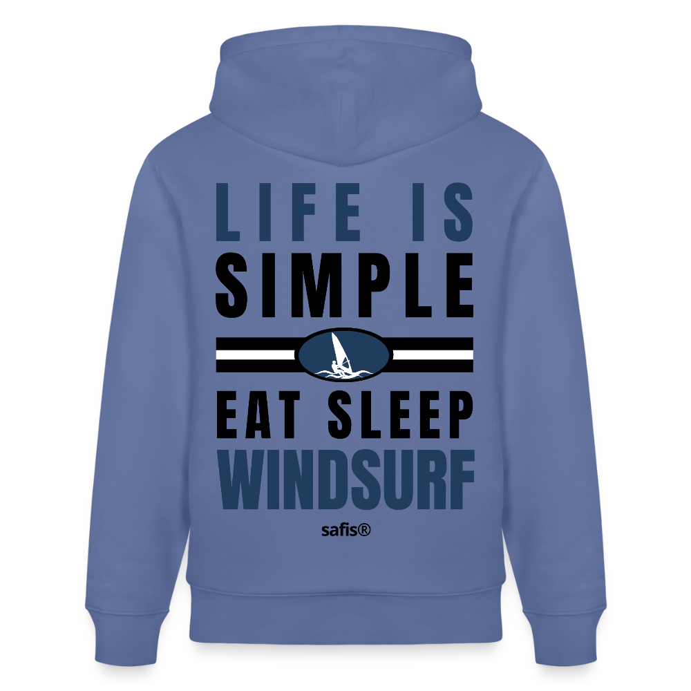 -eat sleep windsurf- Unisex Bio-Hoodie CRUISER - Blau