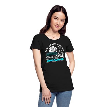 Frauen Premium Bio T-Shirt -adventure- - Schwarz