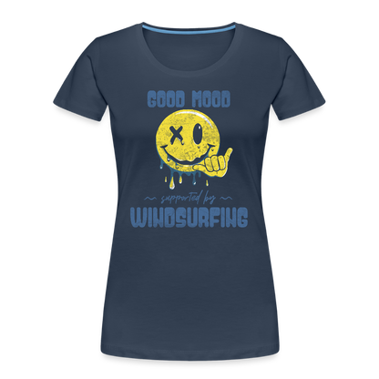 Frauen Premium Bio T-Shirt -smiley- - Navy