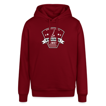 Unisex Bio-Hoodie -power- - Burgunderrot