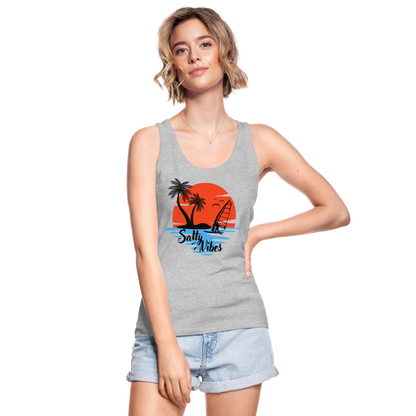 Frauen Bio Tank Top -salty vibes- - Grau meliert