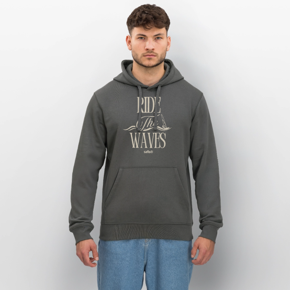 Unisex Bio-Hoodie DRUMMER -ride the waves- - Anthrazit