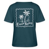 safis® Windsurfer Frauen Bio-T-Shirt -Ocean replay- - Dunkles Petrol