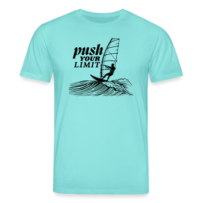 Unisex Shirt push – ideal für Windsurferinnen. - Poolblau