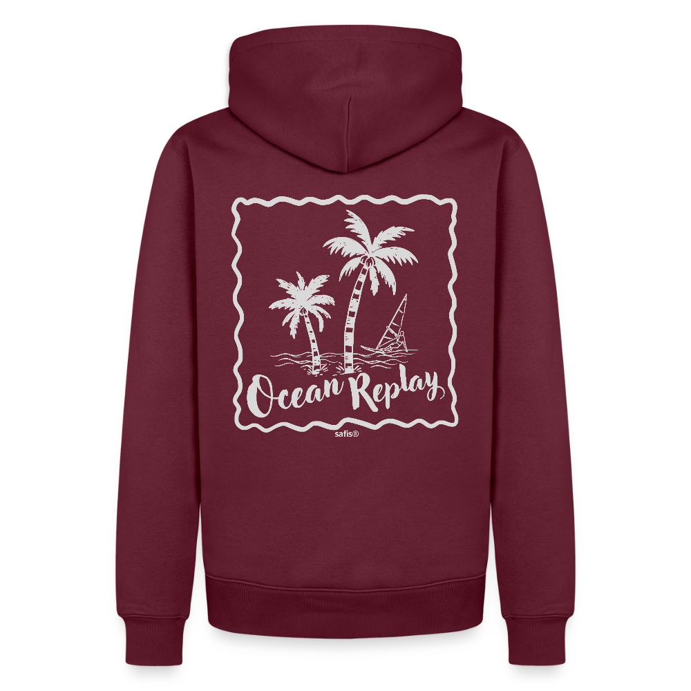 Männer Premium Hoodie -ocean replay- - Burgunderrot