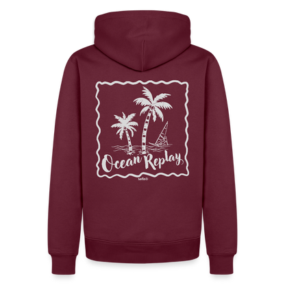 Männer Premium Hoodie -ocean replay- - Burgunderrot
