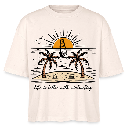 Frauen Boxy Bio-T-Shirt -better life- - Natur