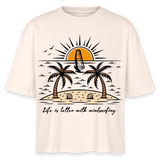 Frauen Boxy Bio-T-Shirt -better life- - Natur