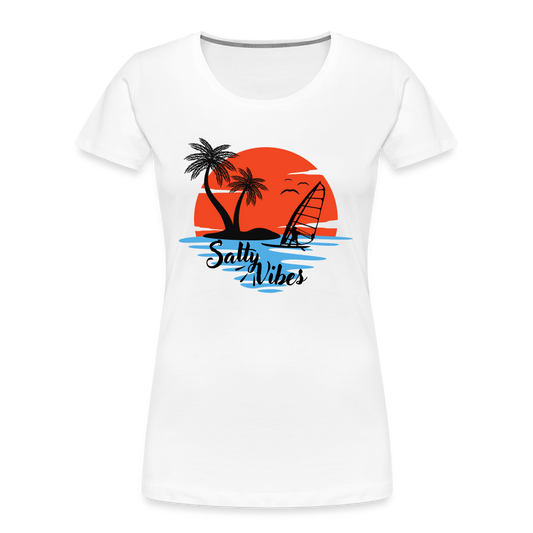 Frauen Premium Bio T-Shirt -salty vibes- - Weiß