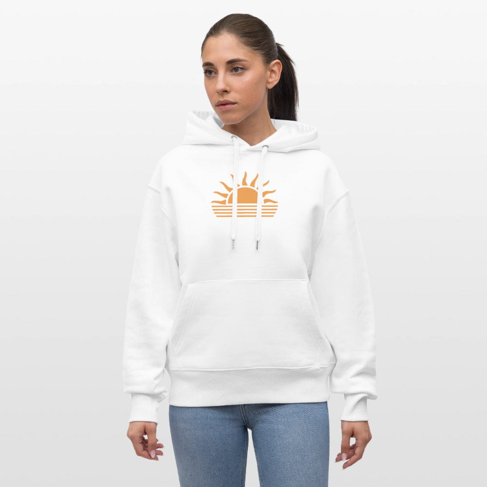 Unisex Relaxed Fit Bio-Hoodie -sunset- - Weiß
