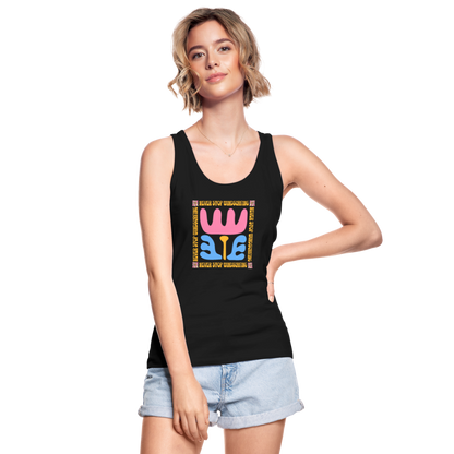 Frauen Bio Tank Top -wavy- - Schwarz