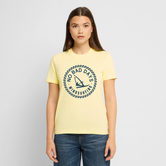 safis Frauen Windsurf Bio-T-Shirt -no bad days- CRAFTER - Creme