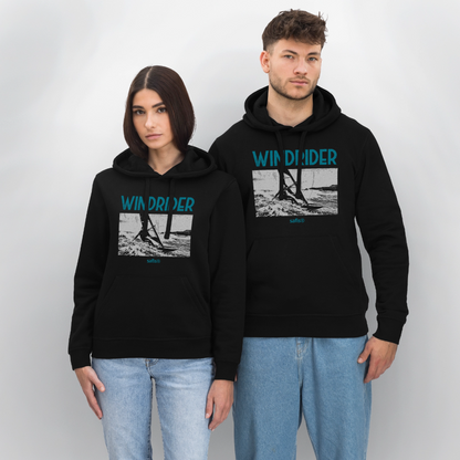 -Windrider- Unisex Bio-Hoodie DRUMMER - Schwarz