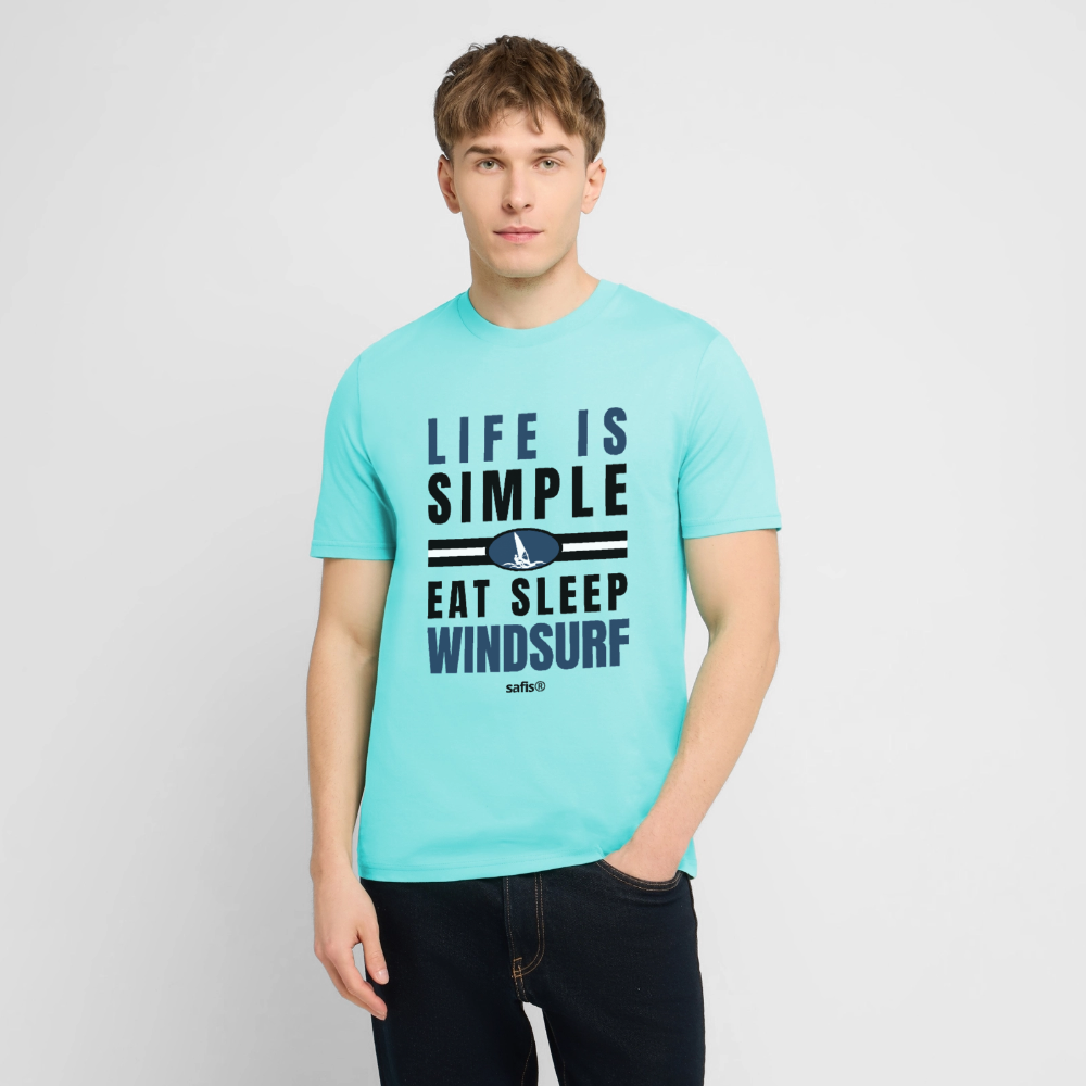 -eat sleep windsurf- Unisex Bio-T-Shirt CREATOR - Poolblau