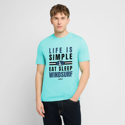 -eat sleep windsurf- Unisex Bio-T-Shirt CREATOR - Poolblau
