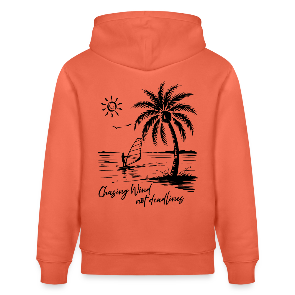 Unisex Bio-Hoodie CRUISER -chasing wind- - Hellrot
