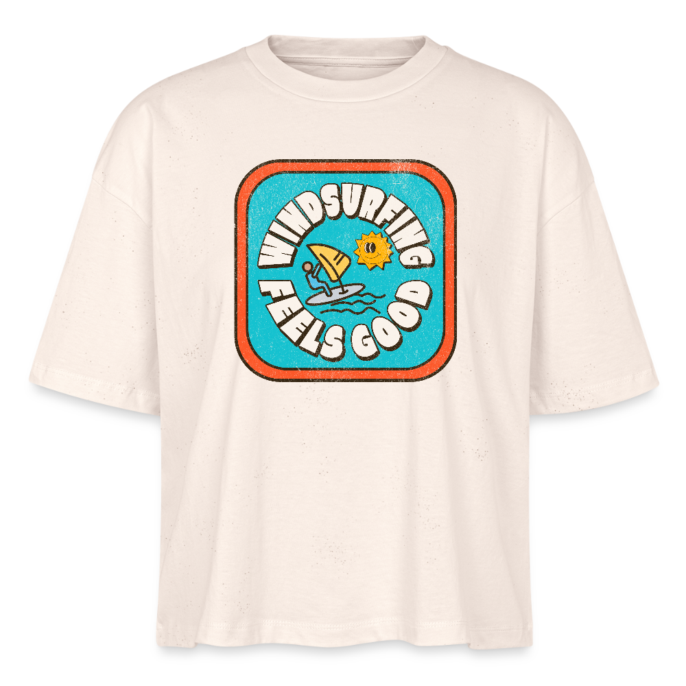 Frauen Boxy Bio-T-Shirt -feeld good- - Naturweiß