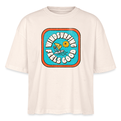 Frauen Boxy Bio-T-Shirt -feeld good- - Naturweiß