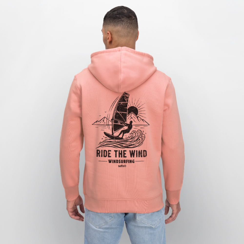 Unisex Bio-Hoodie DRUMMER -ride the wind- - Altrosa