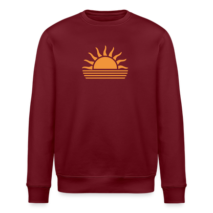 Unisex Bio-Sweatshirt -sunset- - Burgunderrot