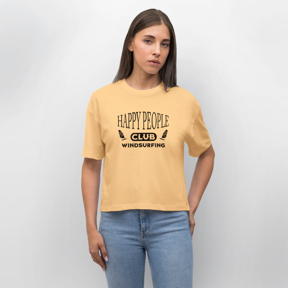 Frauen Boxy Bio-T-Shirt -happy people- - Mispel