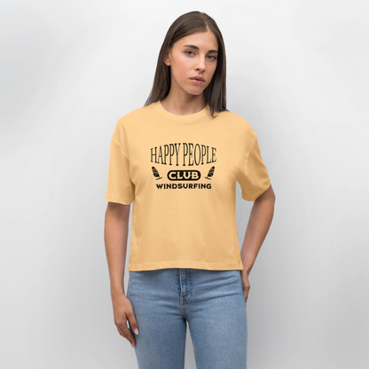 Frauen Boxy Bio-T-Shirt -happy people- - Mispel