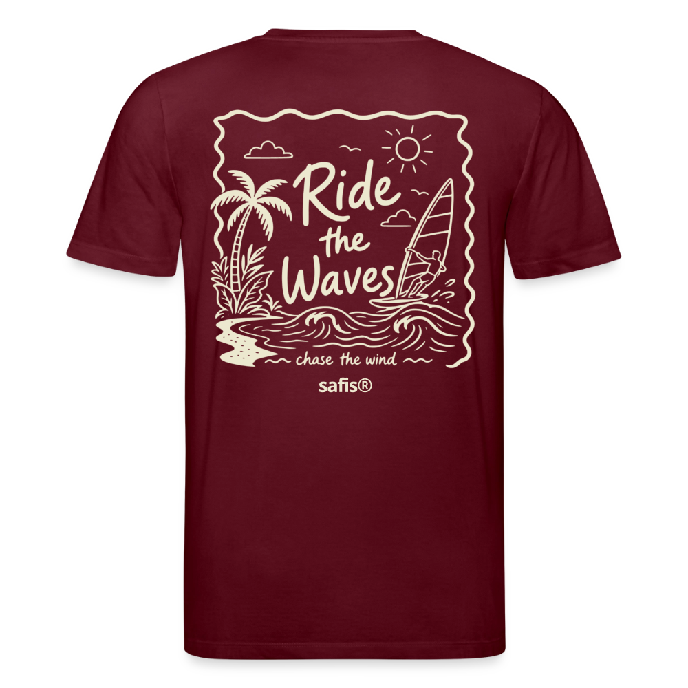 Unisex Bio-T-Shirt CREATOR -ride the waves- - Burgunderrot