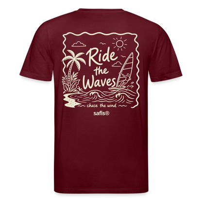 Unisex Bio-T-Shirt CREATOR -ride the waves- - Burgunderrot