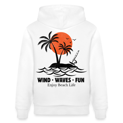 Unisex Bio-Hoodie CRUISER -enjoy life- - Weiß