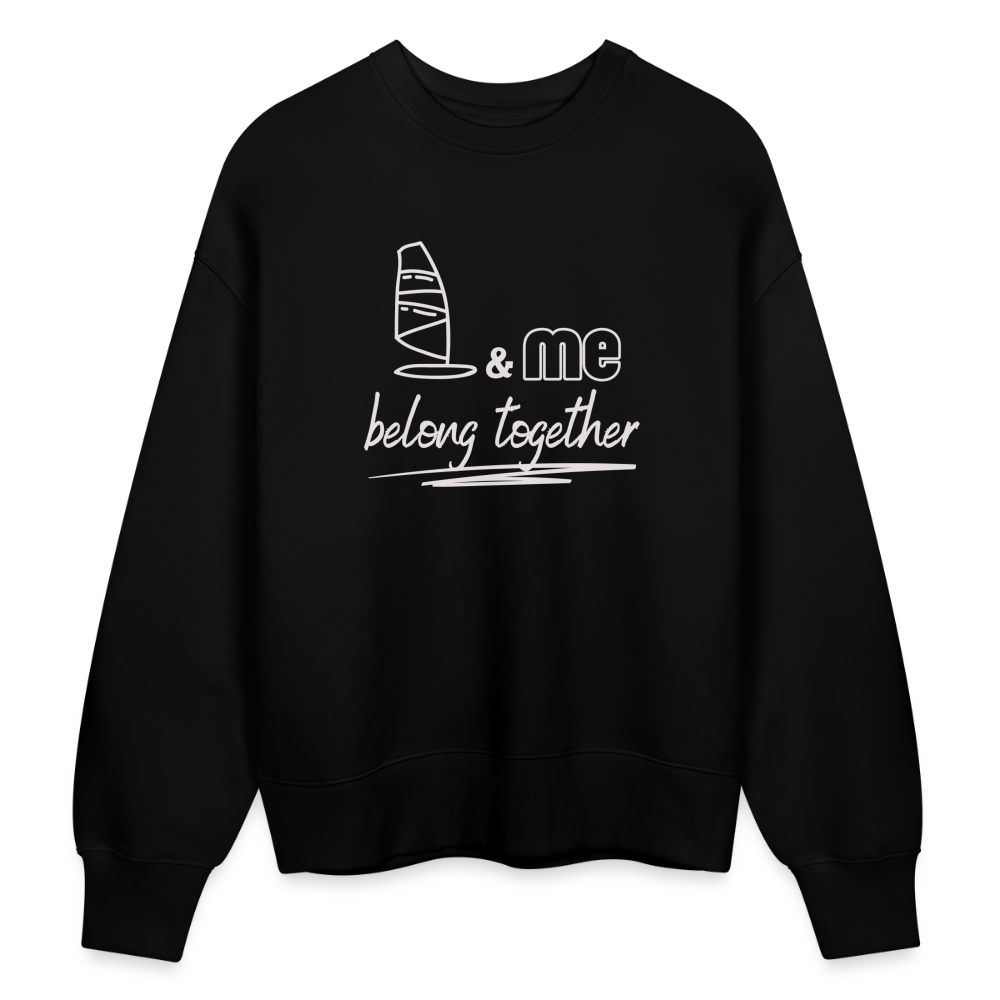 Unisex Oversize Bio Pullover -belong together- - Schwarz