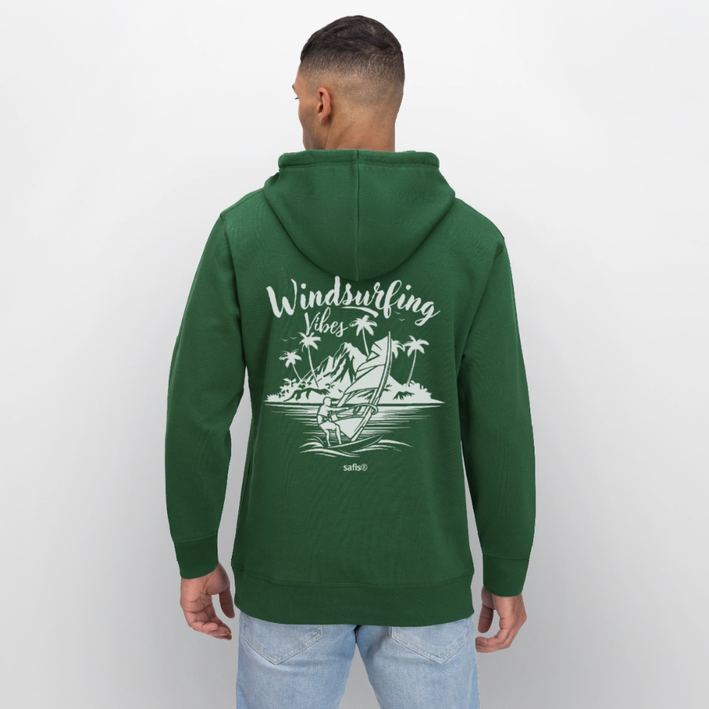 Unisex Bio-Hoodie DRUMMER -Windsurfing Vibes- - Flaschengrün