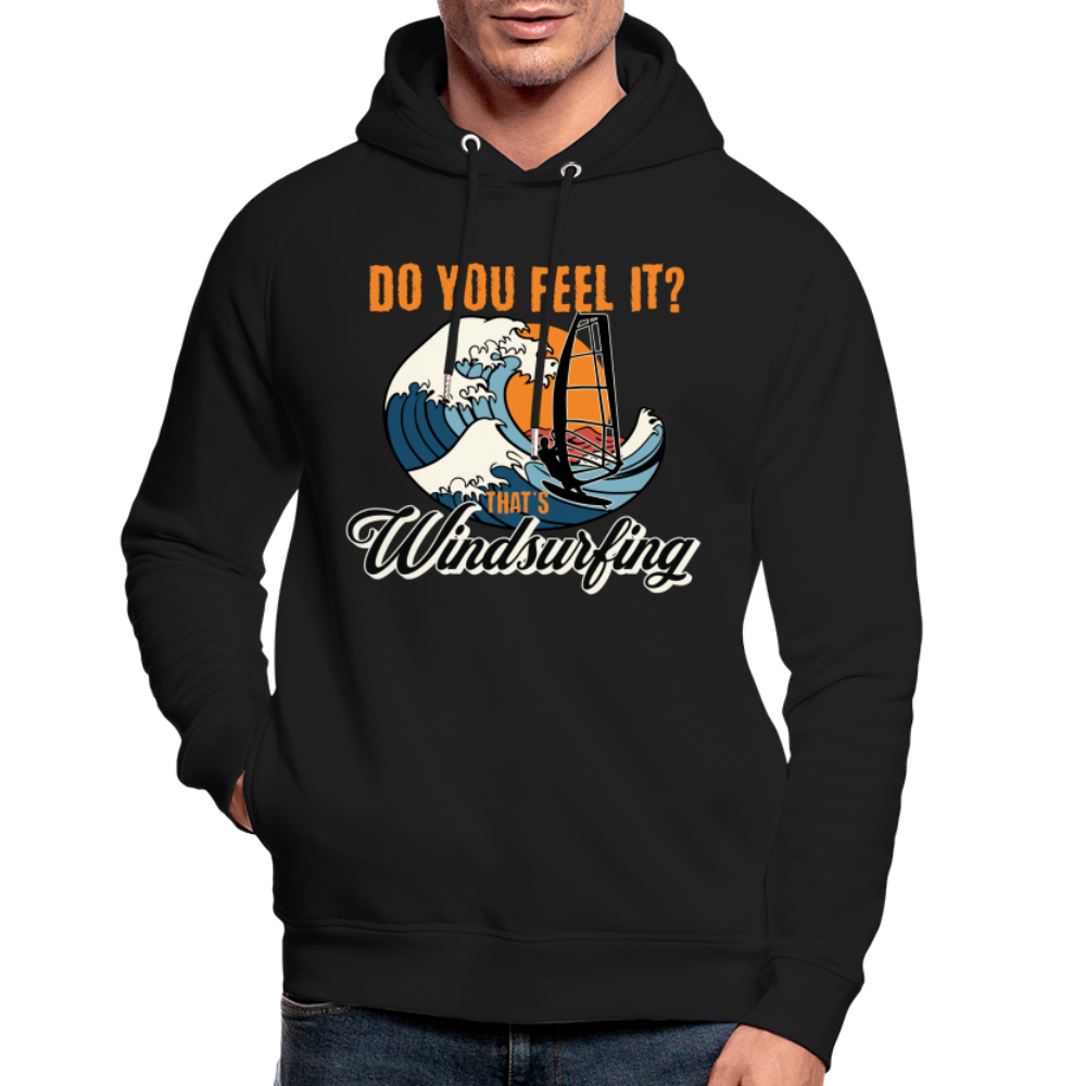 Unisex Bio-Hoodie -do you feel it- - Schwarz