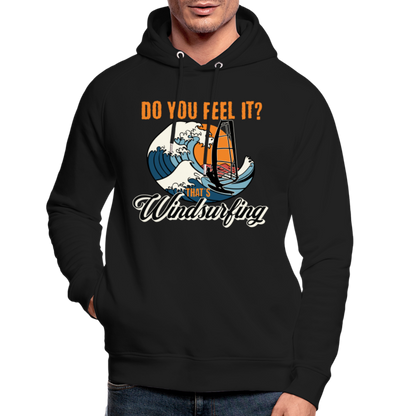 Unisex Bio-Hoodie -do you feel it- - Schwarz